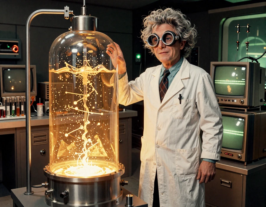 Professor Maskottchen am nuklearen Bonus-Reaktor von CasinoLab Casino Deutschland